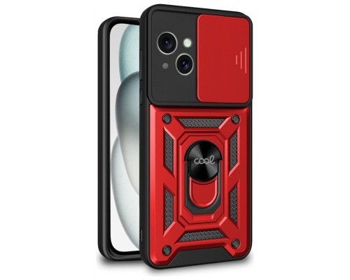 Carcasa COOL para iPhone 15 Hard Ring Rojo