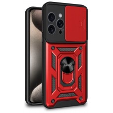 Carcasa COOL para iPhone 15 Pro Max Hard Ring Rojo