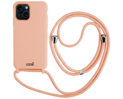 Carcasa COOL para iPhone 15 Cordón Liso Rosa