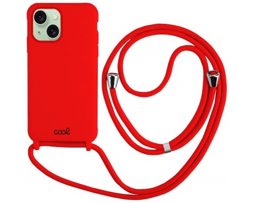 Carcasa COOL para iPhone 15 Plus Cordón Liso Rojo