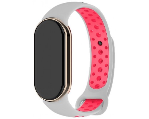 Correa COOL para Xiaomi Smart Band 8 Sport Gris-Rosa