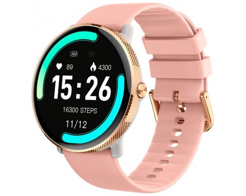 Smartwatch COOL Pantalla AMOLED Forever Silicona Rosa (Llamadas, Salud, Deporte)