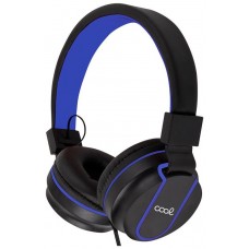 Auriculares Cascos Jack 3,5 mm COOL Toronto Con Micro Negro-Azul