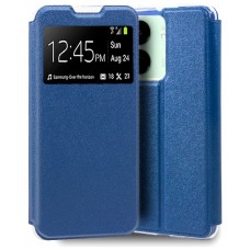 Funda COOL Flip Cover para Xiaomi Redmi 13C / Poco C65 Liso Azul