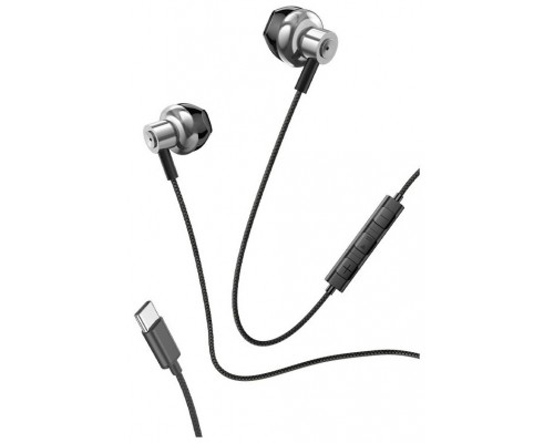 Auriculares Botón COOL Stereo Tipo-C Con Micro (Metal) Silver