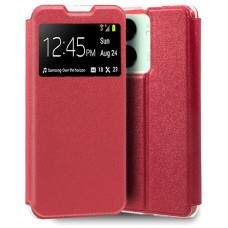 Funda COOL Flip Cover para Xiaomi Redmi 13C / Poco C65 Liso Rojo