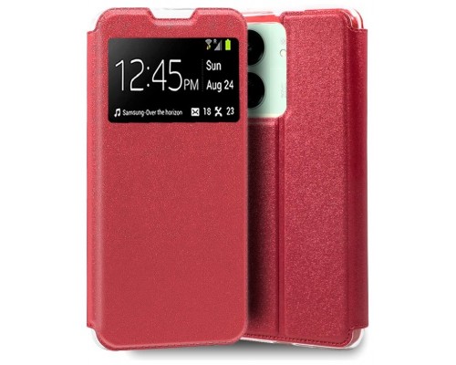 Funda COOL Flip Cover para Xiaomi Redmi 13C / Poco C65 Liso Rojo
