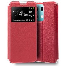 Funda COOL Flip Cover para Xiaomi Redmi Note 13 5G Liso Rojo