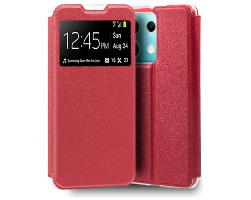 Funda COOL Flip Cover para Xiaomi Redmi Note 13 5G Liso Rojo