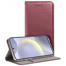 Funda COOL Flip Cover para Samsung S921 Galaxy S24 / S25 Liso Burgundy