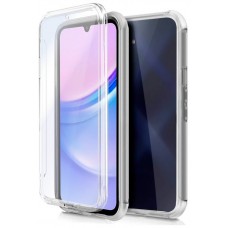 Funda COOL Silicona 3D para Samsung A155 Galaxy A15 / A15 5G / M15 5G (Transparente Frontal + Trasera)