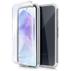 Funda COOL Silicona 3D para Samsung A556 Galaxy A55 5G (Transparente Frontal + Trasera)