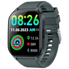 Smartwatch COOL Pantalla Amoled Curved Silicona Gris Oscuro (Llamadas, Salud, Deporte)