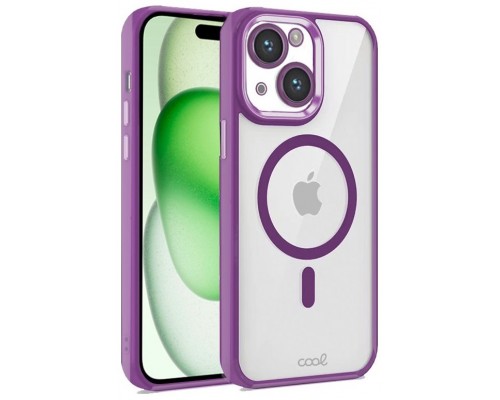 Carcasa COOL para iPhone 15 Plus Magnética Borde Violeta