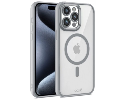 Carcasa COOL para iPhone 15 Pro Magnética Borde Plata