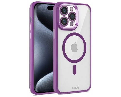 Carcasa COOL para iPhone 15 Pro Magnética Borde Violeta