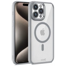 Carcasa COOL para iPhone 15 Pro Max Magnética Borde Plata
