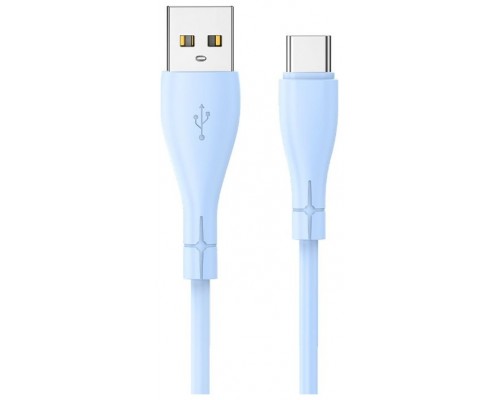 Cable USB COOL Silicona Universal Tipo C (1 metro) Celeste
