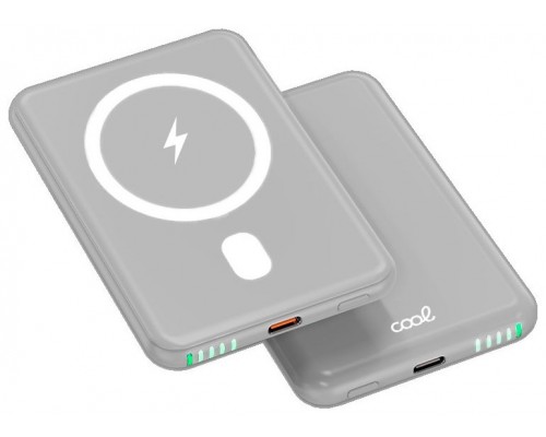 Bateria Externa Universal MAGNÉTICA Power Bank Qi 5000 mAh COOL Gris