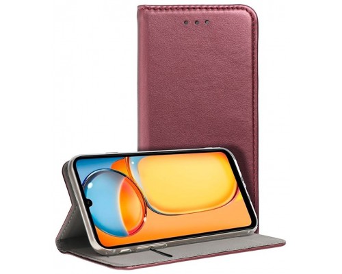 Funda COOL Flip Cover para Xiaomi Redmi 13C / 13C 5G / Poco C65 Liso Burgundy