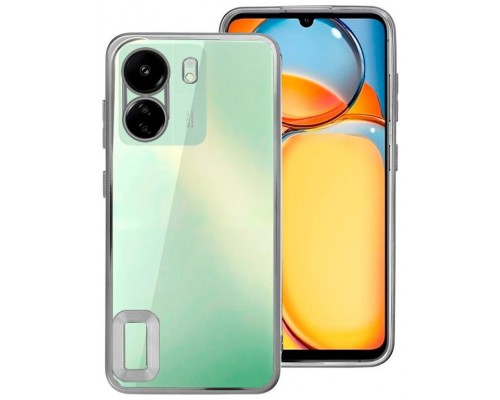 Carcasa COOL para Xiaomi Redmi 13C / 13C 5G / Poco C65 Borde Metalizado (Plata)