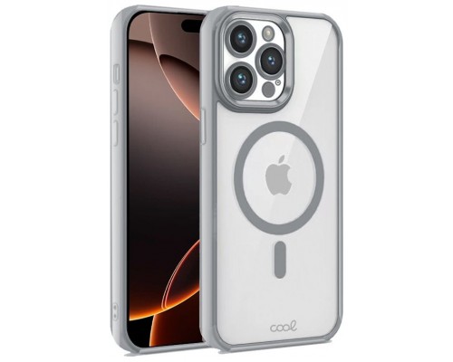 Carcasa COOL para iPhone 16 Pro Max Magnética Borde Plata