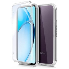 Funda COOL Silicona 3D para Oppo A60 (Transparente Frontal + Trasera)