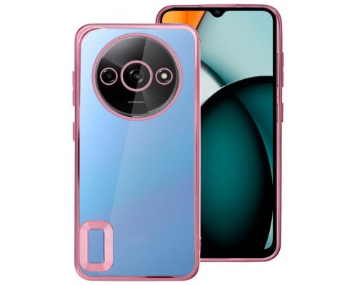 Carcasa COOL para Xiaomi Redmi A3 Borde Metalizado (Rosa)
