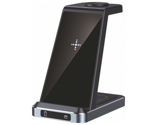Dock Base Qi Cargador Inalámbrico 3 en 1 COOL Negro