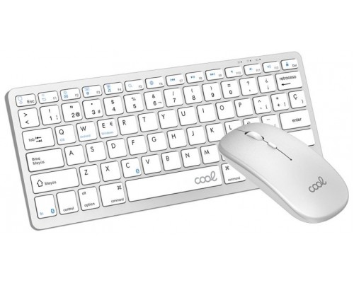 Teclado y Rat&oacute;n Bluetooth PC / Tablet COOL Mobility Blanco (Espa&ntilde;ol)