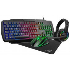 Teclado PC Gaming USB (Combo 4 en 1) + Raton + Auriculares + Alfombrilla COOL Youth (Español) Teclado PC Gaming USB (Combo 4 en 1) + Raton + Auriculares + Alfombrilla COOL Youth (Español)