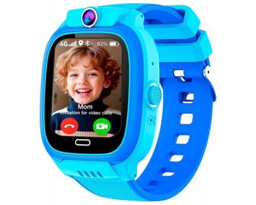 Smartwatch COOL Kids GPS Silicona Azul (Localización, Videollamadas, SIM)
