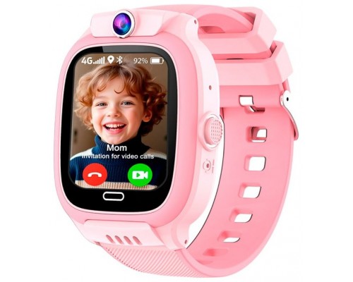 Smartwatch COOL Kids GPS Silicona Rosa (Localización, Videollamadas, SIM)