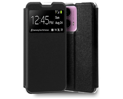 Funda COOL Flip Cover para Motorola Moto G04 / G24 Liso Negro