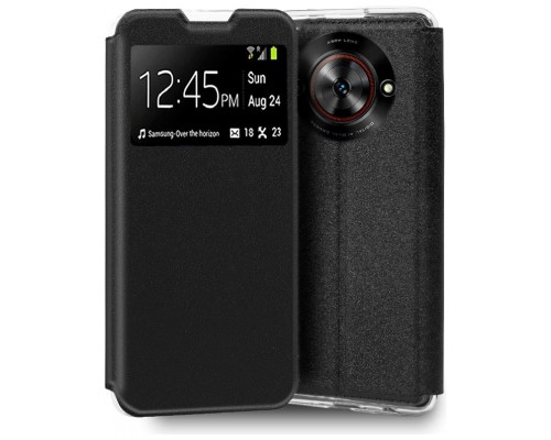 Funda COOL Flip Cover para ZTE Blade A75 5G Liso Negro