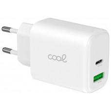 Cargador Red Universal Ultra Fast Dual (PD) Tipo-C + USB COOL (45W) GaN Blanco