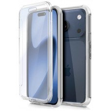 Funda COOL Silicona 3D para iPhone 17 Pro Max (Transparente Frontal + Trasera)