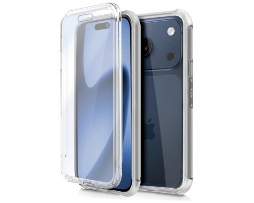 Funda COOL Silicona 3D para iPhone 17 Pro Max (Transparente Frontal + Trasera)