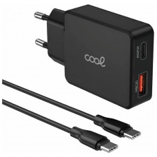 Cargador Red Universal Ultra Fast PD Tipo-C + USB COOL (65W + Cable Tipo-C) GaN Negro