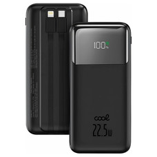 Bater&iacute;a Externa Universal Power Bank 10.000 mAh Carga R&aacute;pida 22.5W COOL Pocket Negro