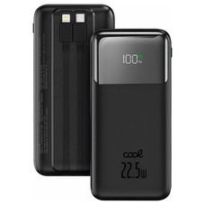 Bateria Externa Universal Power Bank Carga Rápida 22.5W 30.000 mAh (Tipo-C / Lightning) COOL Negro Bateria Externa Universal Power Bank Carga Rápida 22.5W 30.000 mAh (Tipo-C / Lightning) COOL Negro