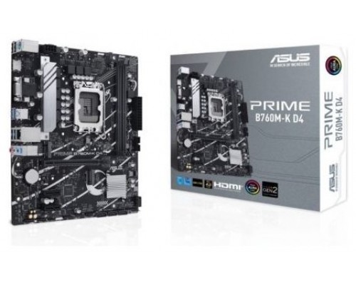 PLACA ASUS PRIME B760M-K D4  DDR4 S1700 GEN12 GEN13 GEN14