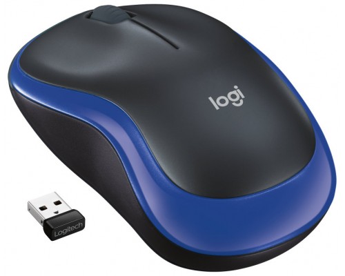 RATON LOGITECH M185 WIRELESS BLACK/BLUE