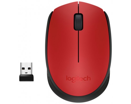 RATON LOGITECH WIRELESS MOUSE M171 RED/BLACK