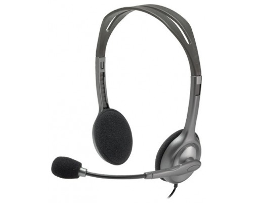 AURICULARES LOGITECH H111 CON MICROFONO JACK 3.5 GRIS