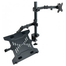 SOPORTE MESA MONITOR/PORTÁTIL 2 BRAZOS NEGRO