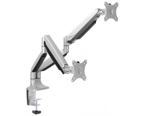 SOPORTE MESA 2 x MONITOR 2 BRAZOS 13"-32" PLATA