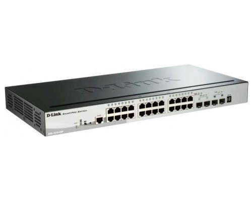 SWITCH SEMIGESTIONABLE D-LINK STACKABLE DGS-1510-28P/E 24 GIGA POE (193W) + 4P 10G SFP+