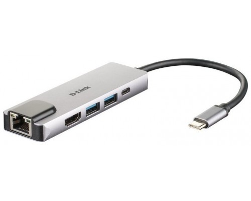 HUB D-LINK USB-C 5 EN 1 CON HDMI / ETHERNET / USB-C ALIMENTADO