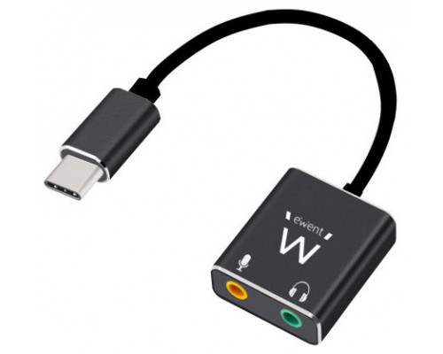 ADAPTADOR PARA AURICULARES MICROFONO DE PC 1X USB-C M 2X 3,5 MM AUX 3-PIN F